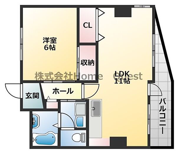 タウンハイツ加美駅前 502｜大阪府大阪市平野区加美鞍作1丁目(賃貸マンション1LDK・5階・45.36㎡)の写真 その2