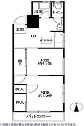 並木マンション 2DKの間取図画像