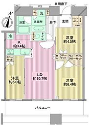 サウスゲートタワー川口 3LDKの間取図画像
