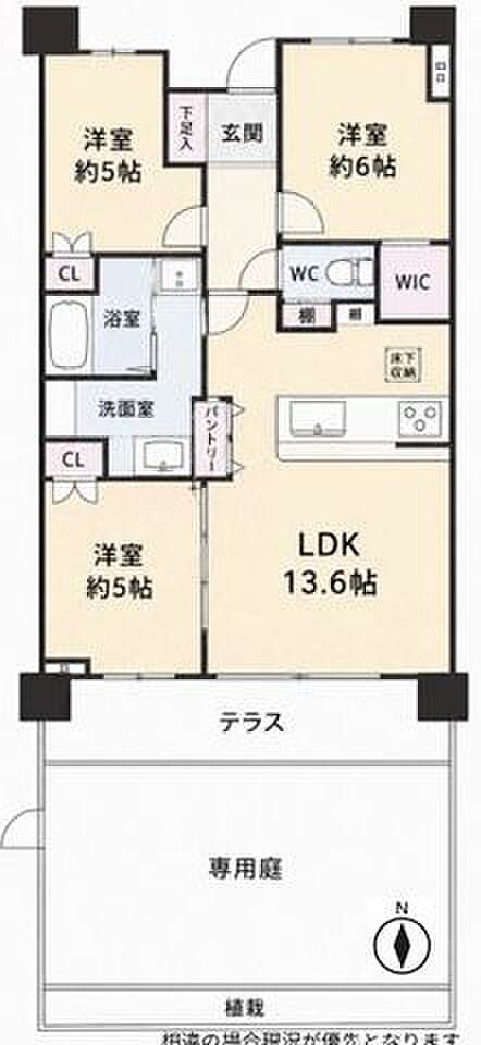 3LDK 間取り