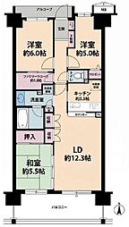 メロディーハイム川口元郷フィールスカイ 3LDKの間取図画像
