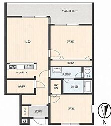ソフィアグリーンサイド川口 2SLDKの間取図画像