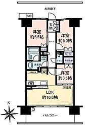 エステムコート川口並木サウスガーデン 3LDKの間取図画像