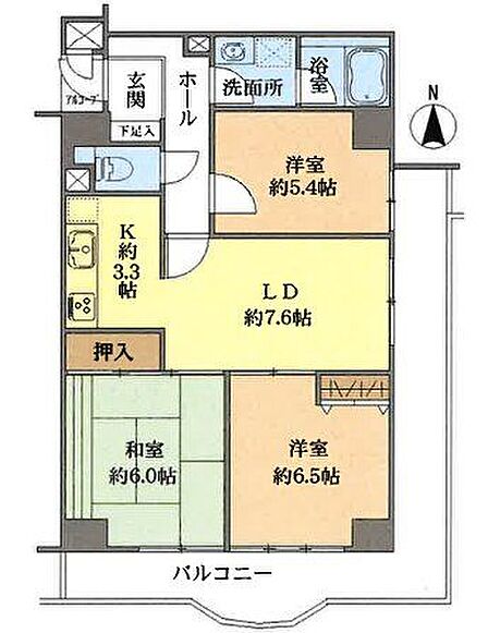 3LDK 間取り