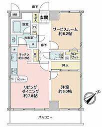サンブライト西川口 1SLDKの間取図画像