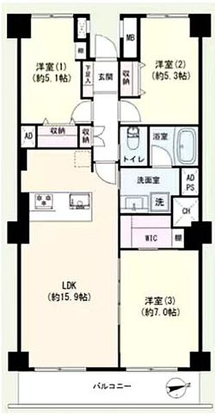 間取りを拡大表示