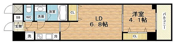 スプランディッド堀江 ｜大阪府大阪市西区南堀江2丁目(賃貸マンション2K・4階・32.70㎡)の写真 その2