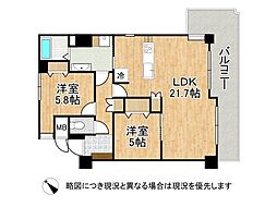 ハイトピア大津 2LDKの間取図画像
