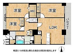 ファーストタワー大津MARY 3LDKの間取図画像