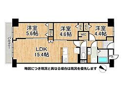 シャルマンコーポ草津-2 3LDKの間取図画像