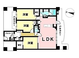 ユーフォリア八事桜ケ丘 3LDKの間取図画像