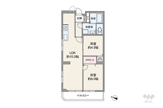 間取りは専有面...