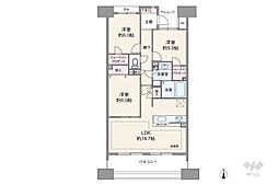 アクトピア北赤羽四番館 3LDKの間取図画像