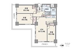 リプレ川口一番街1号棟 3LDKの間取図画像