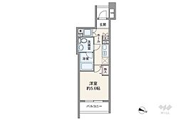 AXAS小竹向原 1Kの間取図画像