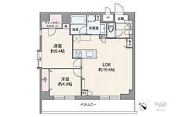 マンションアクロス西巣鴨 2LDKの間取図画像