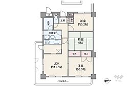 ハイシティ川口 3LDKの間取図画像