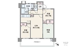サンデュエル川口並木 3LDKの間取図画像