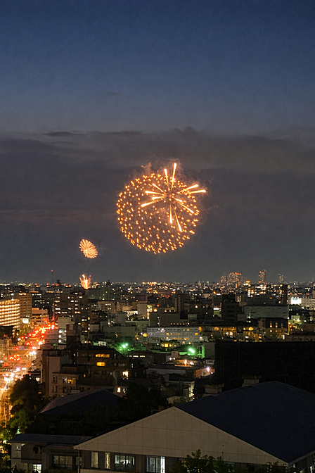 住戸からの眺望。花火大会も見えます。