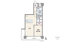 セントラルコーポ川口 1LDKの間取図画像