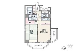 パーク・ノヴァ王子 1LDKの間取図画像