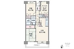 東川口パーク・ホームズ 2SLDKの間取図画像