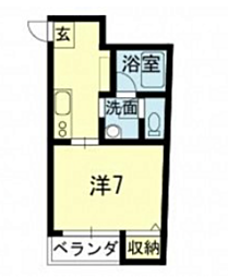 エステートピア水道町 1Kの間取図画像