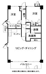 ライオンズマンション福山御門町 2LDKの間取図画像
