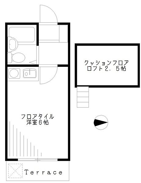 西荻ハイツ 115｜東京都杉並区西荻北１丁目(賃貸アパート1R・1階・13.44㎡)の写真 その2