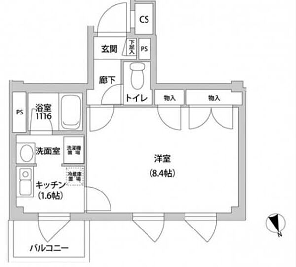 東京都港区東麻布2丁目(賃貸マンション1K・4階・28.91㎡)の写真 その2