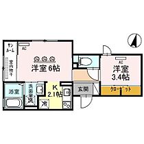 大阪府大阪市淀川区東三国5丁目8-24（賃貸アパート2K・2階・33.80㎡） その2