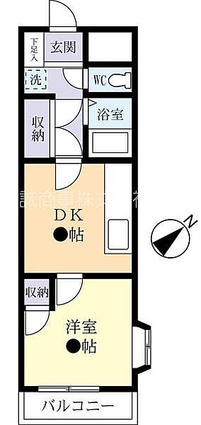 プライドタワー 0301｜茨城県笠間市旭町(賃貸マンション1DK・3階・26.53㎡)の写真 その2