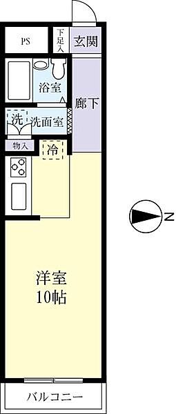 パークヒルマンション 0202｜茨城県水戸市見和1丁目(賃貸マンション1R・2階・24.97㎡)の写真 その2