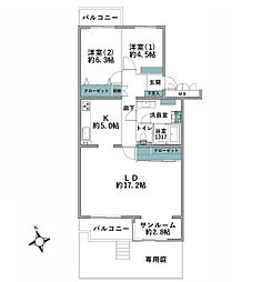 間取図画像 2LDK
