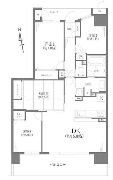 間取りを拡大表示