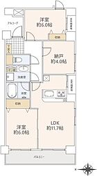 ナイスパークコート鶴見潮田 2SLDKの間取図画像