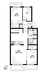 みずきが丘住宅20-4号棟 3LDKの間取図画像