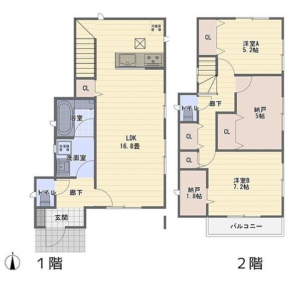 間取りを拡大表示