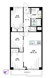 ネオコーポ山下 3LDKの間取図画像