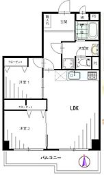 メゾン港南台 2LDKの間取図画像