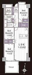 グランドメゾン朝比奈 3LDKの間取図画像