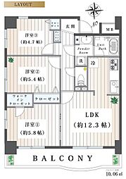 LightWaveMaita 3LDKの間取図画像