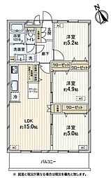 菱興マンション 3LDKの間取図画像