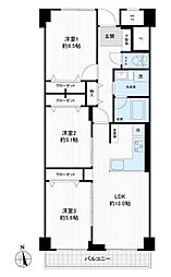 サニーウェル小杉 3LDKの間取図画像