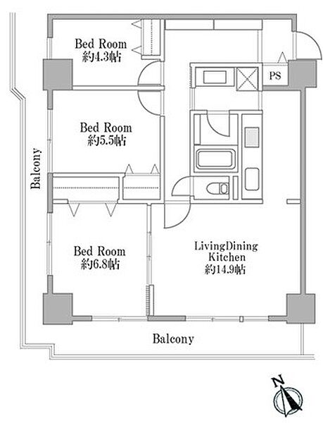 間取りを拡大表示