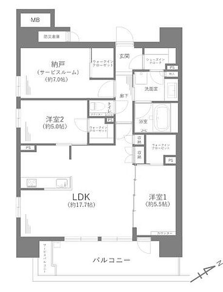 間取りを拡大表示