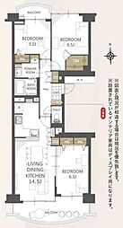シティ能見台ふれあいの街L棟 3LDKの間取図画像