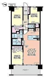 ヴェレーナ上大岡ザ・ハウス 3LDKの間取図画像