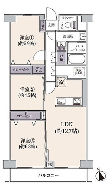 間取りを拡大表示