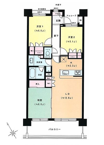 間取りを拡大表示